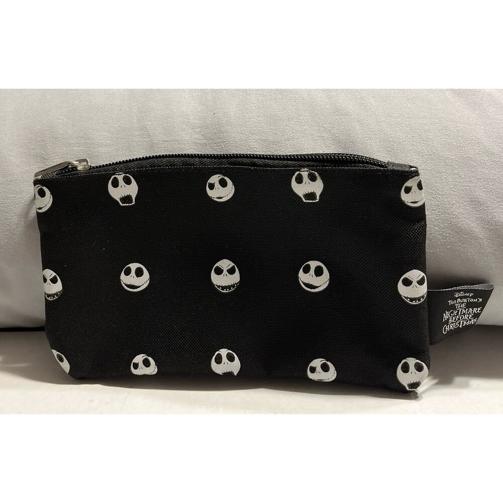 Loungefly Disney The Nightmare Before Christmas Pouch Bag Black AO Print 7.5”